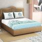 SPACES Kalakari Haath Teal Green Print Pure Cotton 210 TC King Bedsheet & 2 Pillow Covers - Swadesiicart