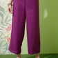 Vishudh Purple Yoke Design Thread Work Straight Kurta With Palazzos & Dupatta - Swadesiicart