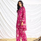 BulBul Preha Fuschia Chanderi Co-Ord Set - Swadesiicart