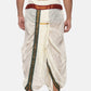 Sethukrishna Men Cream Solid Dhoti Pant | Swadesiicart