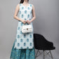 Kalini Ethnic Motifs Printed Regular Pure Cotton Kurta with Sharara | Swadesiicart