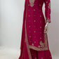 Lorenvalley Fashion Pink Chinon Embroidery With Sequince Work Salwar Kameez Stitched | Swadesiicart