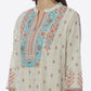 Biba Women Beige Ethnic Printed Regular Kurta - Swadesiicart