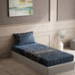 DDecor Blue & Brown Ethnic Motifs Cotton 150 TC Single Bedsheet with 1 Pillow Cover - Swadesiicart
