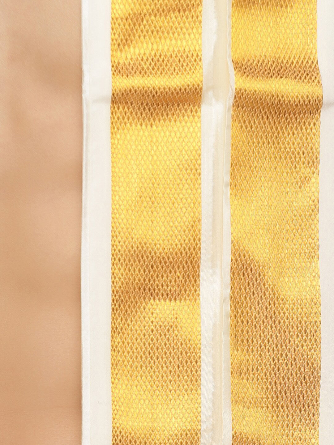 Sethukrishna Men Cream-Coloured Solid Dhoti | Swadesiicart