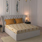 MYTRIDENT Celebration Cream-Coloured Ethnic Cotton 144 TC Queen Bedsheet & 2 Pillow Covers - Swadesiicart