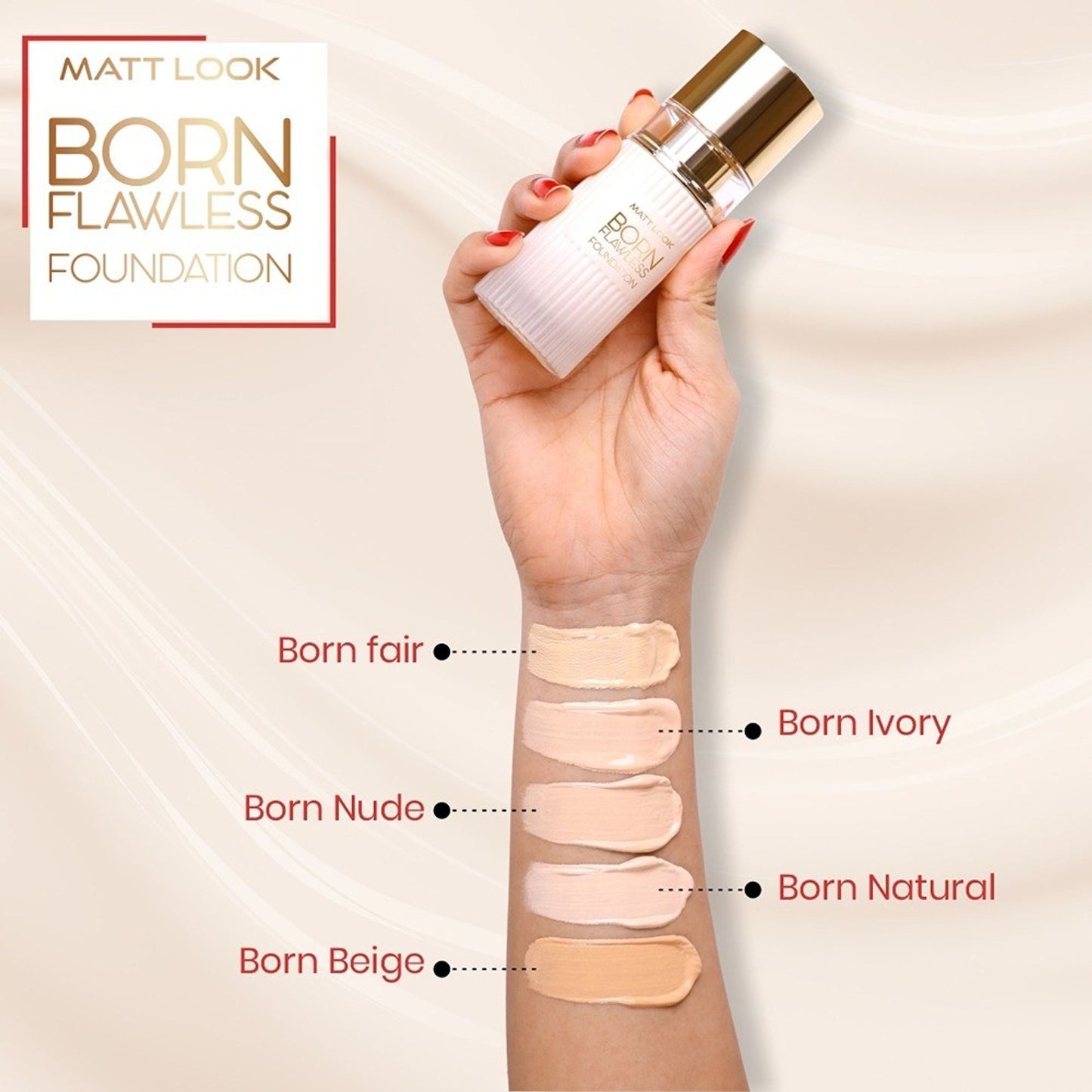 Matt Look Born Flawless Weightless Foundation - Born Natural - Swadesiicart