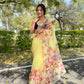 Vamsee Yellow Organza Saree - Swadesiicart