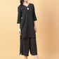 Joban Fashion Black Cotton Khatha & Hand Work Co-ord Set - Swadesiicart
