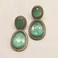 Smart Dangler Earringss With Rhino Stone Border Mint Green Earrings For Women and Girls By House of Ree - House of Ree