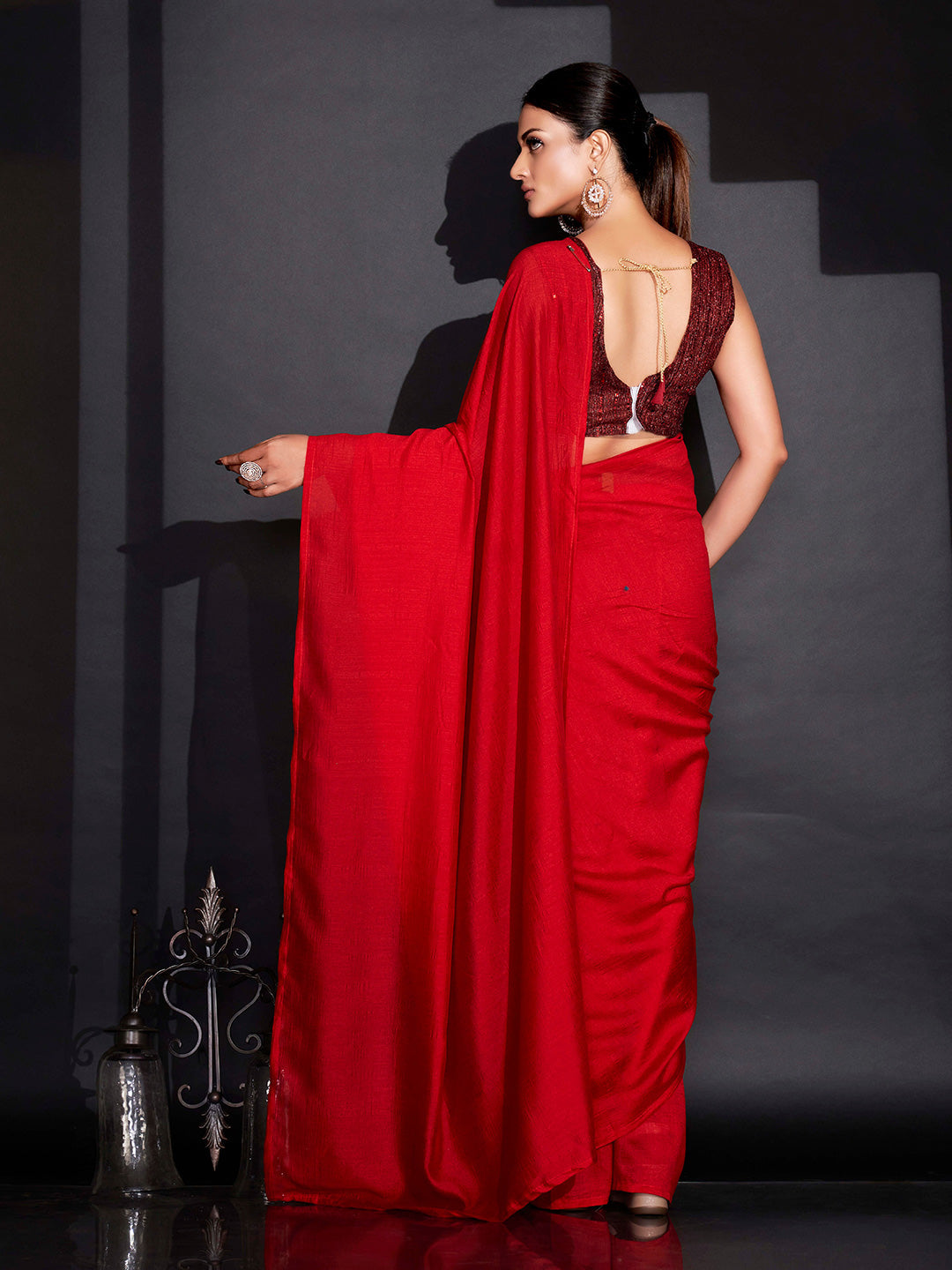 Tikhi Imli Ready To Wear Party Saree | Swadesiicart