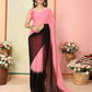 Pink Georgette Pedding Color Printed Ready To Wear Saree - Aalaya | Swadesiicart