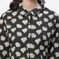Biba Women Black and White Ethnic Motifs Print Straight Kurta - Swadesiicart