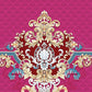 Bajo's Magenta & Blue Ethnic Motifs Printed 210 TC Cotton King Bedsheet & 2 Pillow Covers