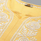 ADA Floral Embroidered Lucknowi Chikankari Cotton Silk Straight Kurta | Swadesiicart
