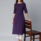 Kalini Women Striped Boat Neck Straight Kurta - Swadesiicart