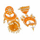Shoshaa Orange Dome Shaped Jhumkas Earrings | Swadesiicart