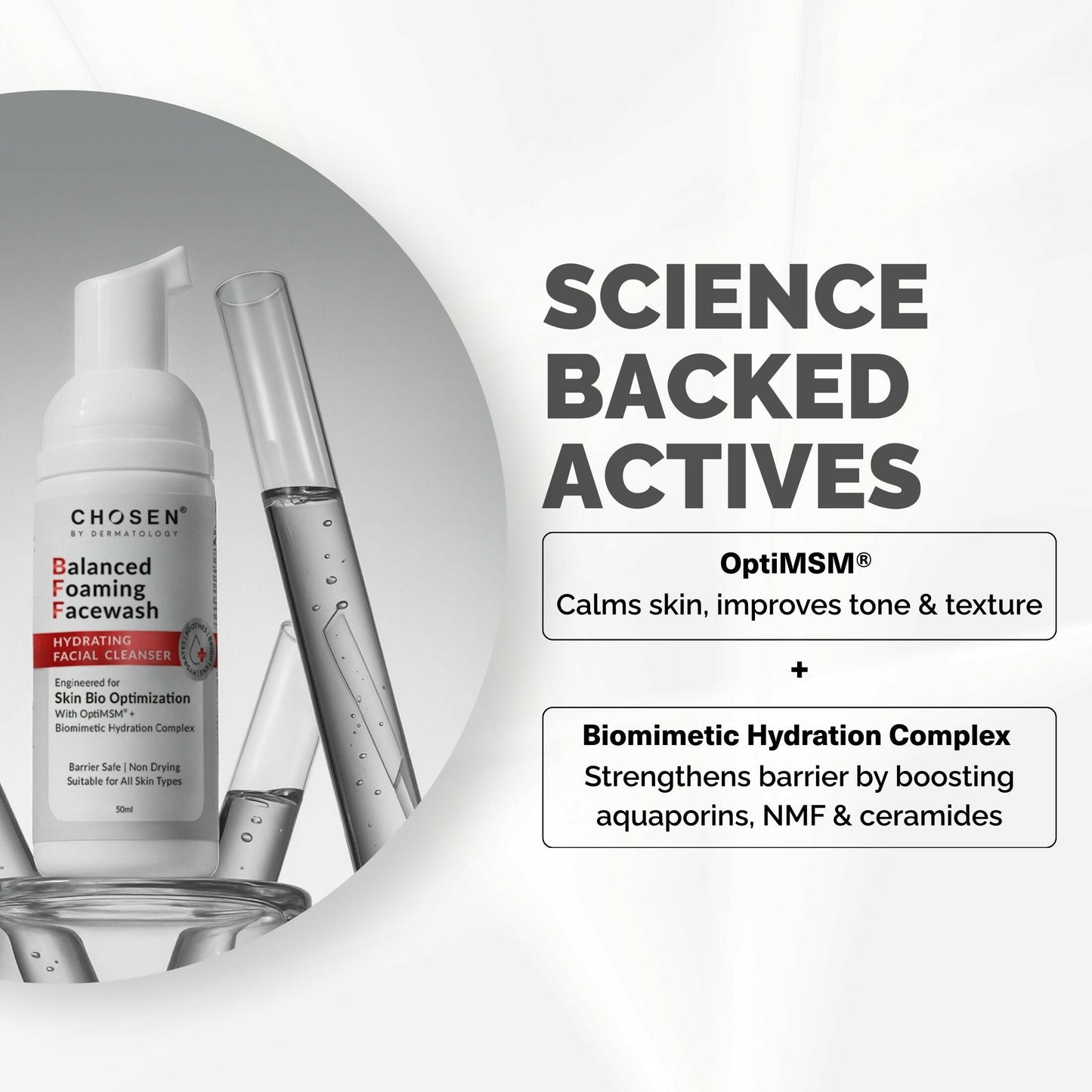 Chosen Balanced Foaming Facewash Daily Face Cleanser With Optimsm | Swadesiicart
