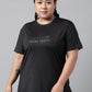 MKH Plus Size Typography Printed Dri-FIT Relaxed Fit Drop-Shoulder Sleeves Gym T-shirt - Swadesiicart