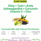 Bliss Welness Giloy + Tulsi + Amla + Ashwagandha + Curcumin Immunity Health Veg Tablet
