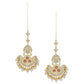 Shoshaa Gold-Polished Contemporary Chandbalis Earrings | Swadesiicart
