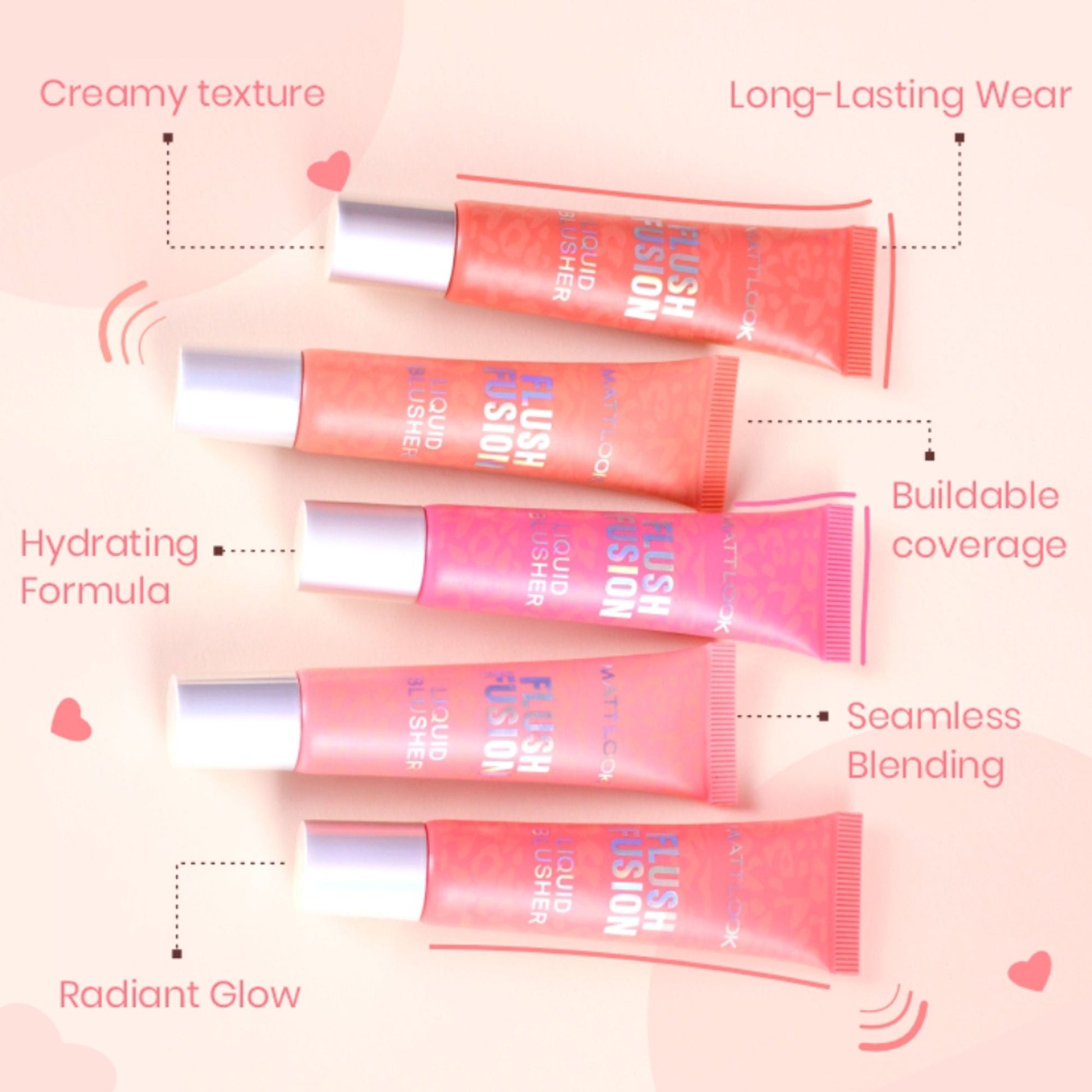 Matt Look Flush Fusion Liquid Blusher - Peachy Keen-03 - Swadesiicart