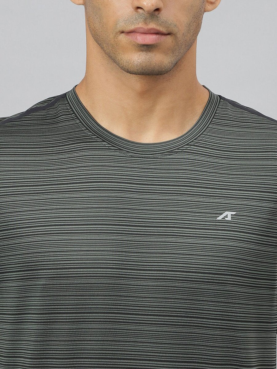 Alcis Men Stretch-X Anti-Static Slim-Fit Round Neck Running T-Shirt | Swadesiicart