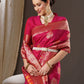 Anouk Floral Woven Design Zari Silk Blend Banarasi Saree | Swadesiicart