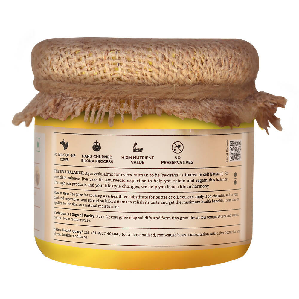 Jiva Ayurveda A2 Gir Desi Cow Ghee | Desi Gir Cow Ghee | Pure and Natural Ghee From A2 Cow Milk - Swadesiicart