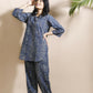 Breathables Blue Abstract Cotton Kurta & Pant Co-Ord Set