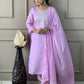 Lavender Viscose Chanderi Stitched Suit With Dupatta - Tanisha | Swadesiicart