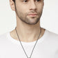 NVR Men's Set of 2 Black & Silver Flash Pendent With Chain - Swadesiicart