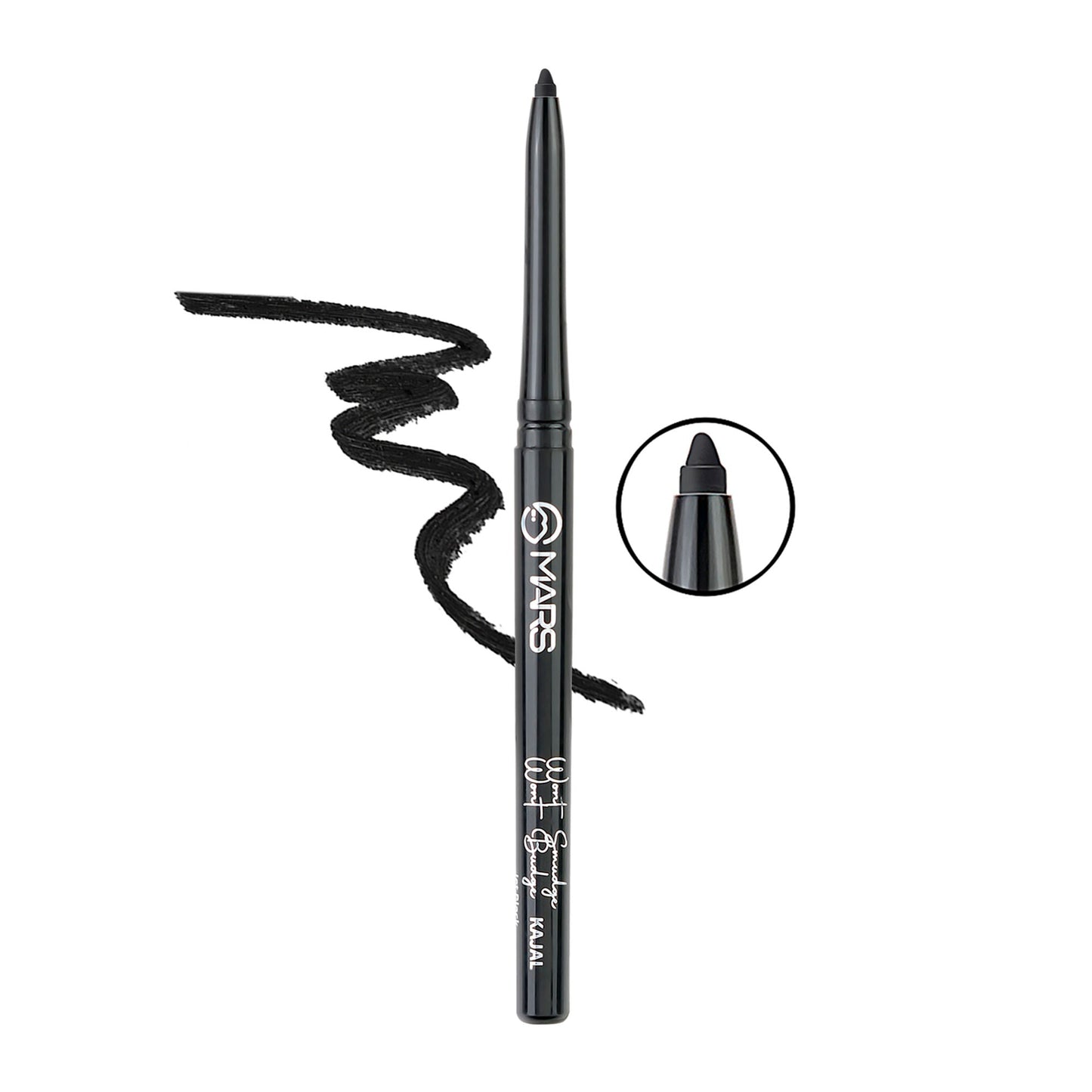 MARS Cosmetics Won't Smudge Won't Budge Kajal - Black - Swadesiicart