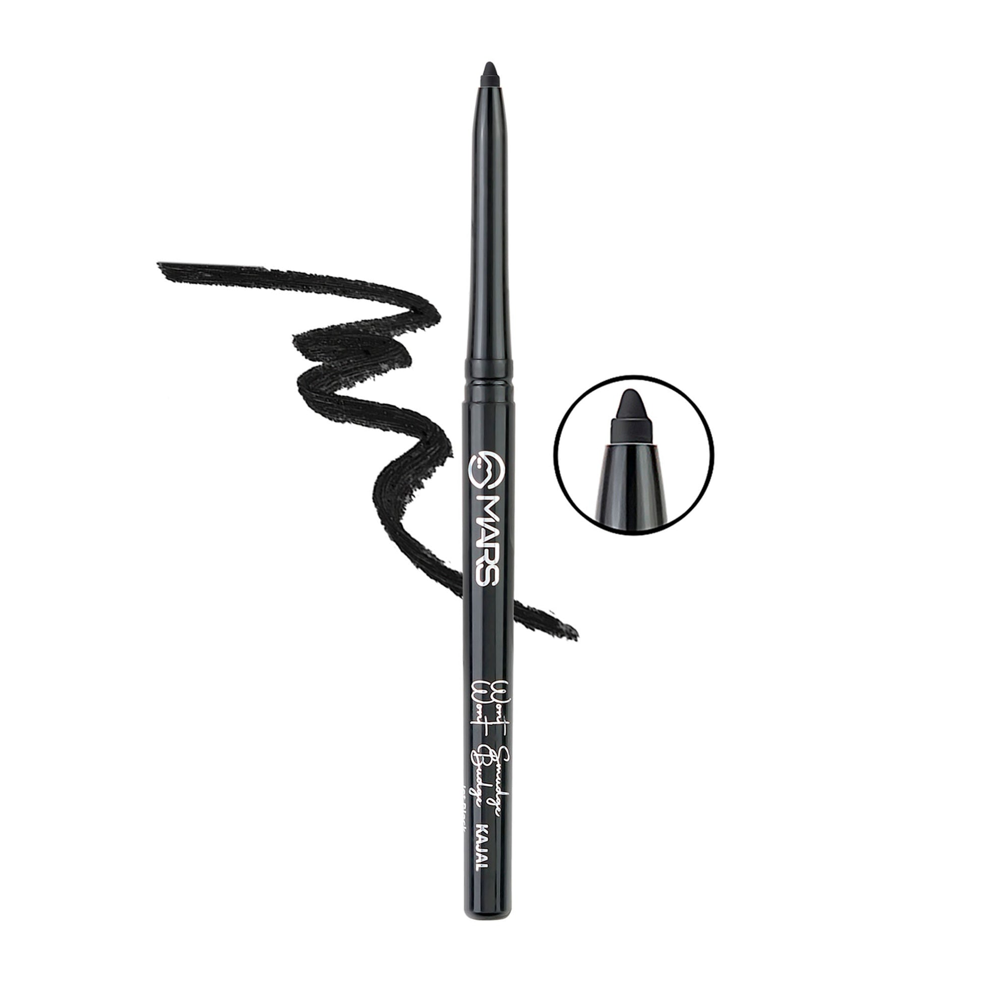 MARS Cosmetics Won't Smudge Won't Budge Kajal - Black - Swadesiicart