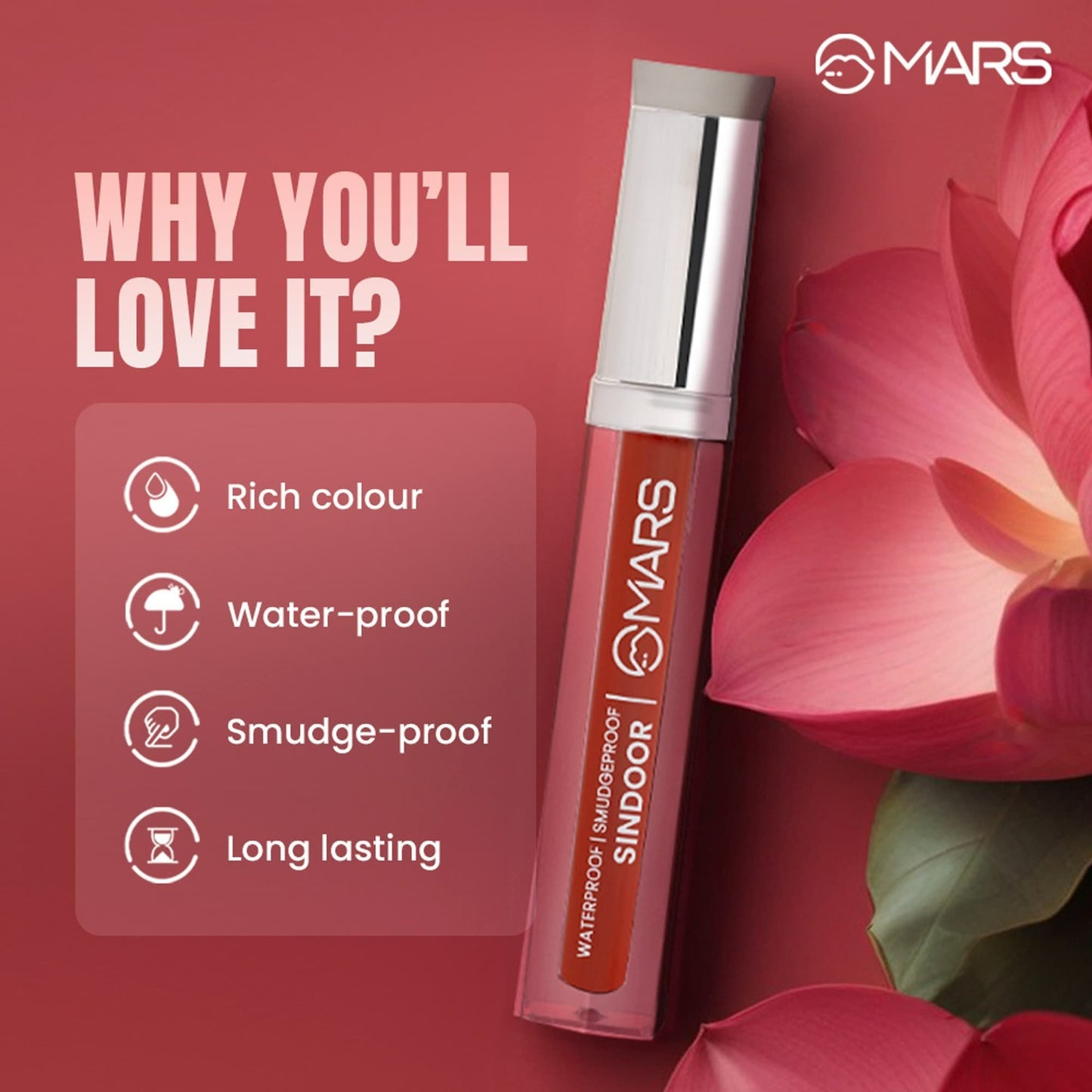MARS Cosmetics Riwaj Liquid Sindoor - Red - Swadesiicart