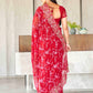 Tikhi Imli Floral Embroidered Chiffon Heavy Work Saree | Swadesiicart