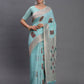Shree Shyam Fashion Linen Cotton Sky Blue Saree