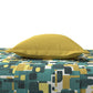 MYTRIDENT Yellow Green Printed Cotton 144 TC Queen Bedsheet With 2 Pillow Covers - Swadesiicart