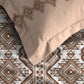 MYTRIDENT Brown Ethnic Motifs Cotton 120 TC Queen Bedsheet With 2 Pillow Covers - Swadesiicart