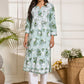 HOUSE OF KARI Floral Embroidered Chikankari Pure Cotton Kurta | Swadesiicart