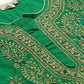 ADA Women Green & Beige Chikankari Embroidered Sustainable Handloom Kurta with Churidar | Swadesiicart