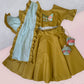 ArthLife Mustard Butterfly Lehenga Choli