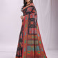 Shree Shyam Fashion Vastraloom Black Linen Cotton Saree
