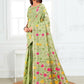 Shree Shyam Fashion Linen Cotton Light Green Saree