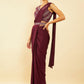 Soch Maroon Beads and Stones Ready to Wear Saree | Swadesiicart