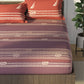 Nautica Purple & Orange Striped Cotton 160 TC King Bedsheet With 2 Pillow Covers - Swadesiicart