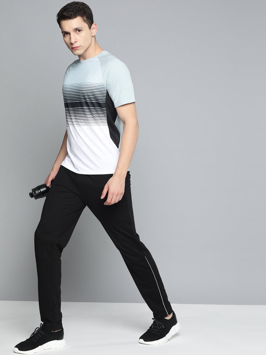 Alcis Men Striped Dry Tech Slim Fit T-shirt | Swadesiicart