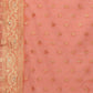 Mitera Peach-Coloured & Gold Floral Woven Design Silk Blend Banarasi Saree | Swadesiicart