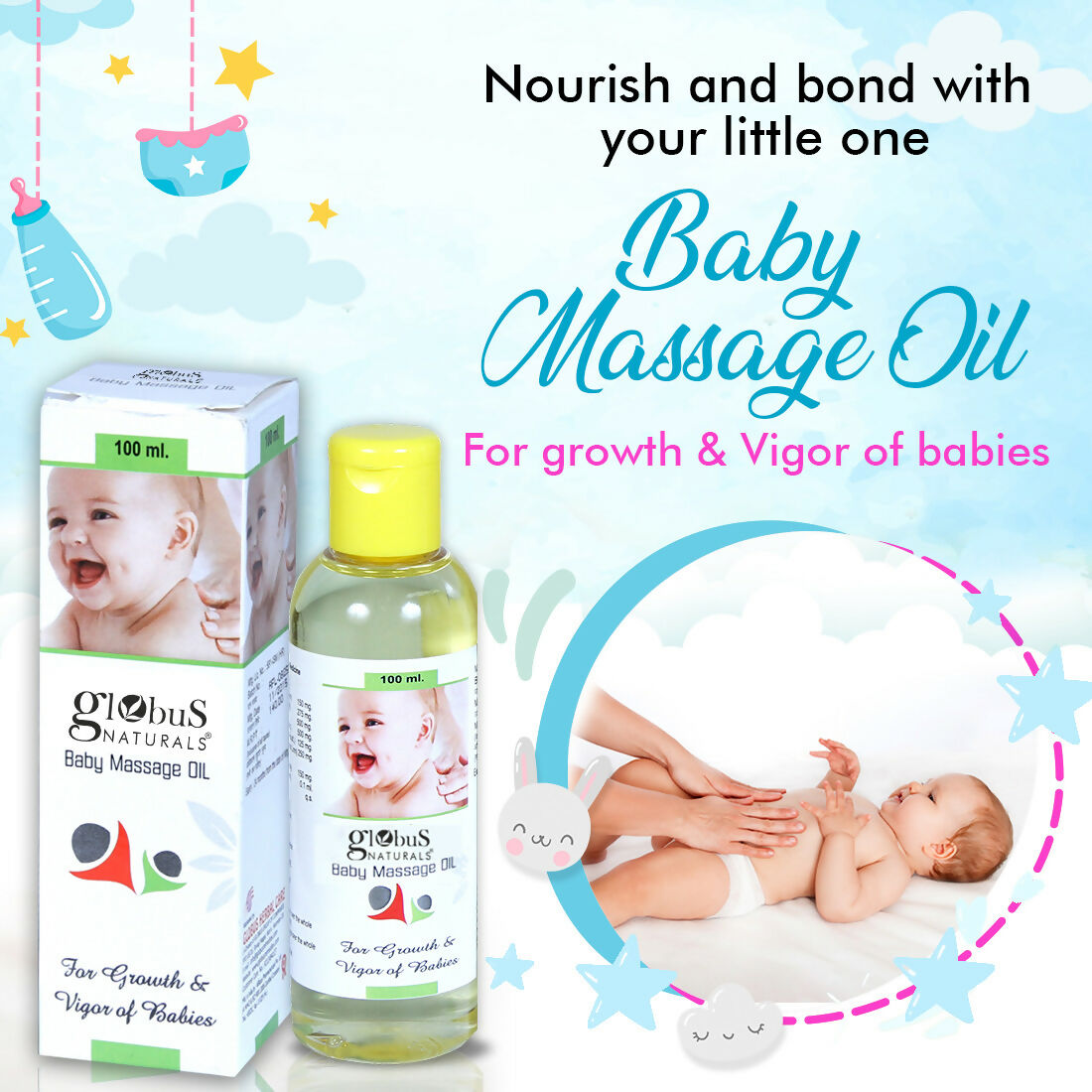 Globus Naturals Baby Massage Oil | Swadesiicart