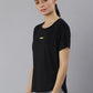 MKH Women Black Dri-FIT Sports T-shirt - Swadesiicart